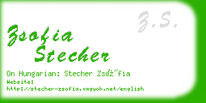 zsofia stecher business card